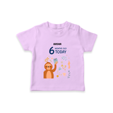 Celebrate The Magic Of Your Baby's Sixth Month With Our Elegant And Customized T-Shirt For Babies - LILAC - 0-5 Months Old (Chest 17")