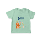 Celebrate The Magic Of Your Baby's Sixth Month With Our Elegant And Customized T-Shirt For Babies - MINT GREEN - 0-5 Months Old (Chest 17")