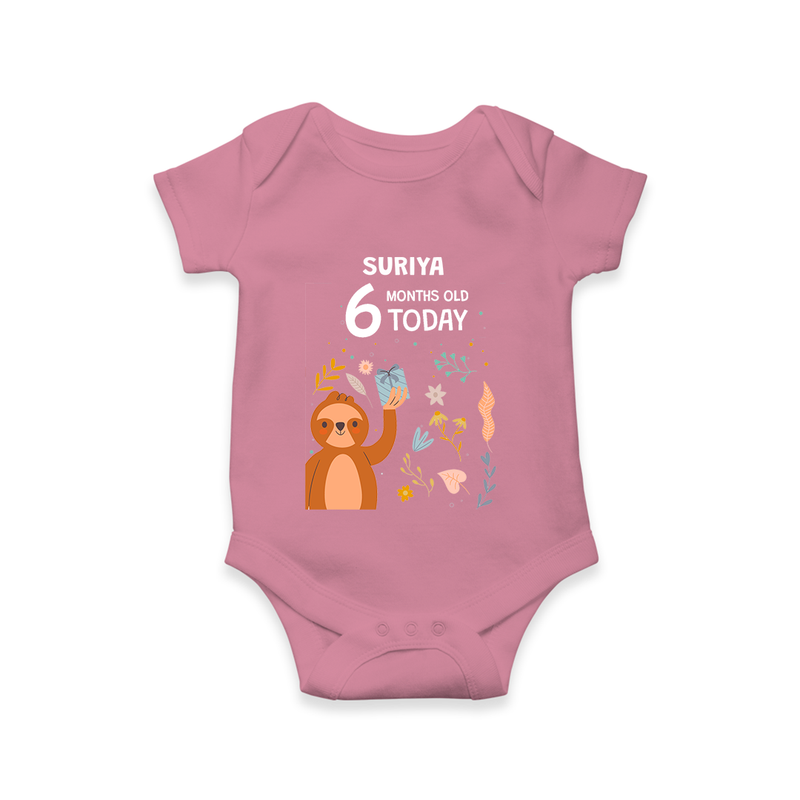 Celebrate The Magic Of Your Baby's Sixth Month With Our Elegant And Customized Romper For Babies - ONION - 0 - 3 Months Old (Chest 16")