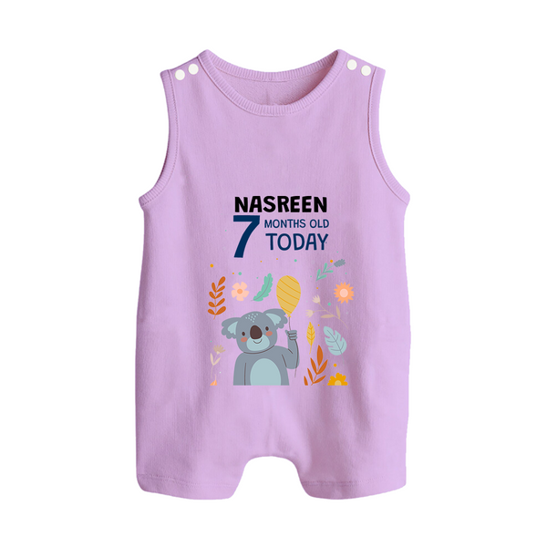 Cute Newborn Romper Suit/ Sleeveless Romper for 7 Month | Custom Name & Style Options - LILAC - 0 - 5 Months Old (Chest 18")