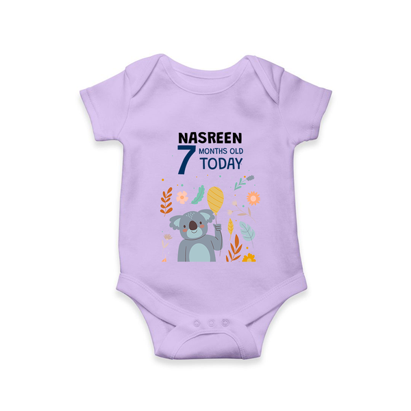 Cute Newborn Romper/Onesie for 7 Month | Custom Name & Style Options - LILAC - New Born (Chest 14")
