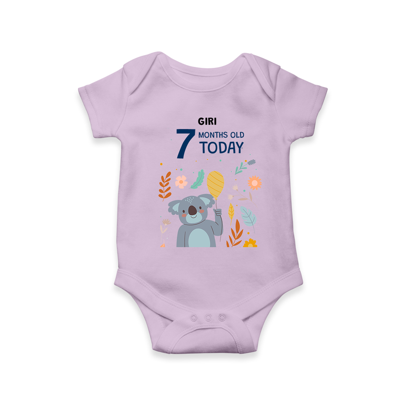Commemorate your little one's 7th month with a custom romper/onesie, personalized with their name!