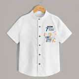 Cute Newborn Shirt for 7 Month | Custom Name & Style Options - WHITE - 0 - 6 Months Old (Chest 23")