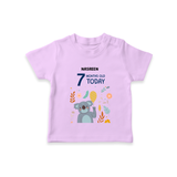 Celebrate The Magic Of Your Baby's Seventh Month With Our Elegant And Customized T-Shirt For Babies - LILAC - 0-5 Months Old (Chest 17")