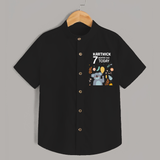 Cute Newborn Shirt for 7 Month | Custom Name & Style Options - BLACK - 0 - 6 Months Old (Chest 23")
