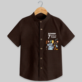Commemorate your little one's 7th month with a custom Shirt, personalized with their name! - CHOCOLATE BROWN - 0 - 6 Months Old (Chest 21")