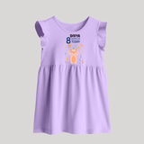 Cute Newborn Baby Frock for 8 Month | Custom Name & Style Options - LILAC - 0 - 3 Months Old (Chest 17")