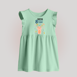 Cute Newborn Baby Frock for 8 Month | Custom Name & Style Options - MINT GREEN - 0 - 3 Months Old (Chest 17")