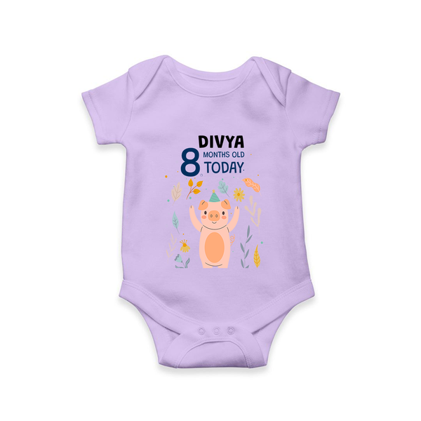 Cute Newborn Romper/Onesie for 8 Month | Custom Name & Style Options - LILAC - New Born (Chest 14")