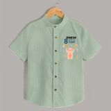 Cute Newborn Shirt for 8 Month | Custom Name & Style Options - MINT GREEN - 0 - 6 Months Old (Chest 23")