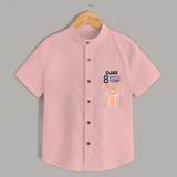Commemorate your little one's 8th month with a custom Shirt, personalized with their name! - PEACH - 0 - 6 Months Old (Chest 21")