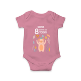 Celebrate The Magic Of Your Baby's Eighth Month With Our Elegant And Customized Romper For Babies - ONION - 0 - 3 Months Old (Chest 16")