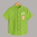 Cute Newborn Shirt for 8 Month | Custom Name & Style Options - LIME GREEN - 0 - 6 Months Old (Chest 23")