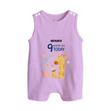 Celebrate The Magic Of Your Baby's Ninth Month With Our Elegant And Customized Romper Suit For Babies - LILAC - 0 - 5 Months Old (Chest 18")