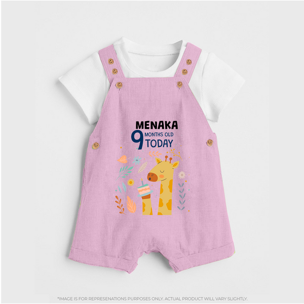Cute Newborn Dungaree Set for 9 Month | Custom Name & Style Options - BABY PINK - 0 - 5 Months Old (Chest 18")