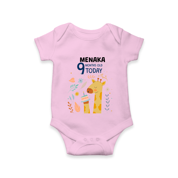 Cute Newborn Romper/Onesie for 9 Month | Custom Name & Style Options - BABY PINK - New Born (Chest 14")