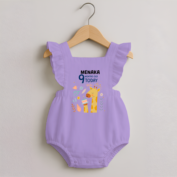 Cute Newborn Romper Frock for 9 Month | Custom Name & Style Options - LILAC - 0 - 3 Months Old (Chest 19")