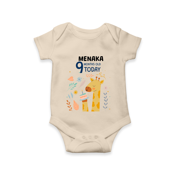 Cute Newborn Romper/Onesie for 9 Month | Custom Name & Style Options - IVORY - New Born (Chest 14")