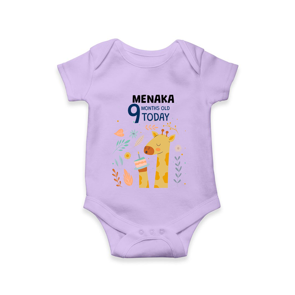 Cute Newborn Romper/Onesie for 9 Month | Custom Name & Style Options - LILAC - New Born (Chest 14")