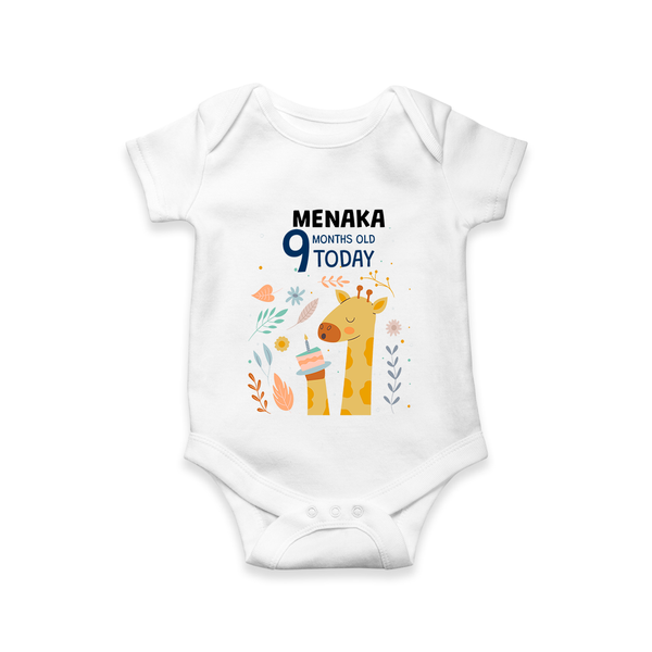 Cute Newborn Romper/Onesie for 9 Month | Custom Name & Style Options - WHITE - New Born (Chest 14")
