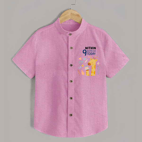 Cute Newborn Shirt for 9 Month | Custom Name & Style Options - BABY PINK - 0 - 6 Months Old (Chest 23")