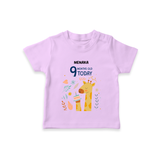 Celebrate The Magic Of Your Baby's Ninth Month With Our Elegant And Customized T-Shirt For Babies - LILAC - 0-5 Months Old (Chest 17")