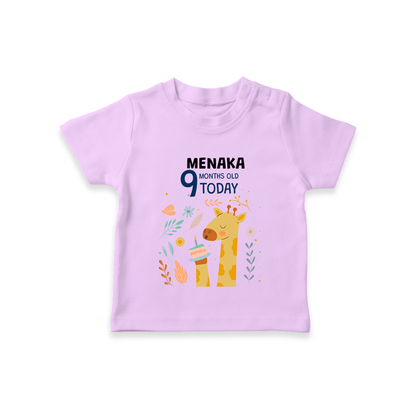 Cute Newborn T-Shirt for 9 Month | Custom Name & Style Options - LILAC - 0-5 Months Old (Chest 17")