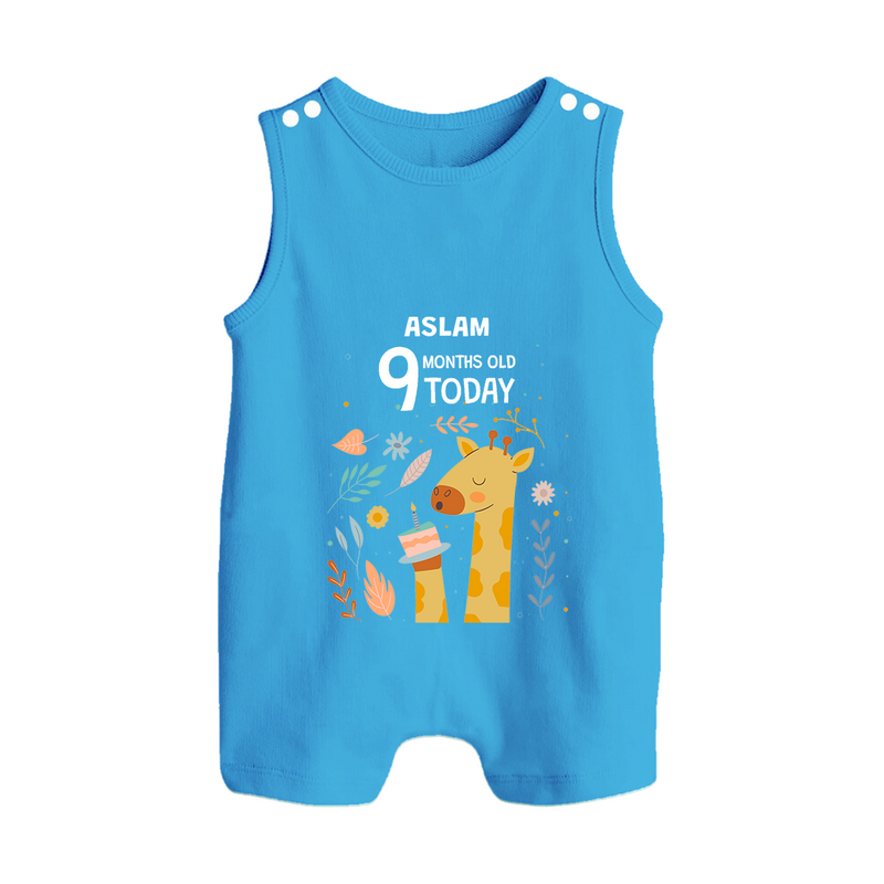 Celebrate The Magic Of Your Baby's Ninth Month With Our Elegant And Customized Romper Suit For Babies - ROYAL BLUE - 0 - 5 Months Old (Chest 18")