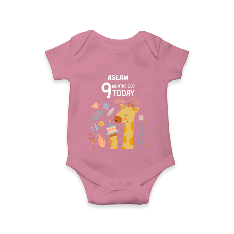 Celebrate The Magic Of Your Baby's Ninth Month With Our Elegant And Customized Romper For Babies - ONION - 0 - 3 Months Old (Chest 16")