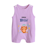 Celebrate The Magic Of Your Baby's Tenth Month With Our Elegant And Customized Romper Suit For Babies - LILAC - 0 - 5 Months Old (Chest 18")