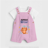 Cute Newborn Dungaree Set for 10 Month | Custom Name & Style Options - BABY PINK - 0 - 5 Months Old (Chest 18")