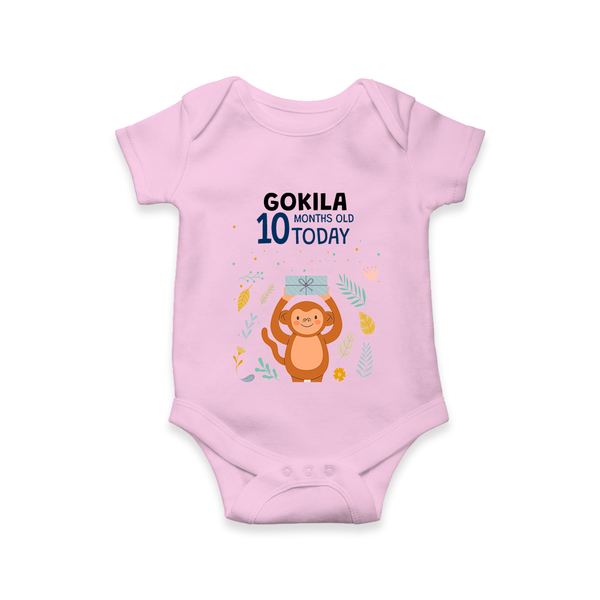 Cute Newborn Romper/Onesie for 10 Month | Custom Name & Style Options - BABY PINK - New Born (Chest 14")
