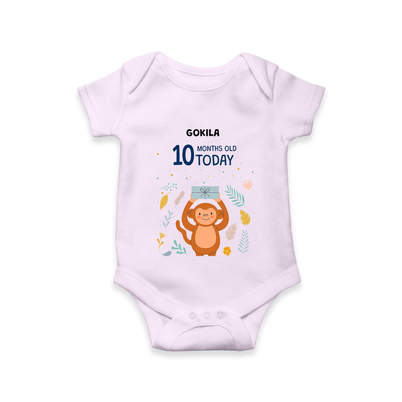 Celebrate The Magic Of Your Baby's Tenth Month With Our Elegant And Customized Romper For Babies - LILAC - 0 - 3 Months Old (Chest 16")