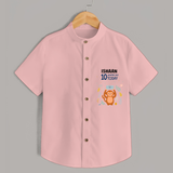 Commemorate your little one's 10th month with a custom Shirt, personalized with their name! - PEACH - 0 - 6 Months Old (Chest 21")