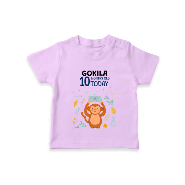 Cute Newborn T-Shirt for 10 Month | Custom Name & Style Options - LILAC - 0-5 Months Old (Chest 17")