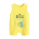 Celebrate The Magic Of Your Baby's Eleventh Month With Our Elegant And Customized Romper Suit For Babies - PASTEL YELLOW - 0 - 5 Months Old (Chest 18")