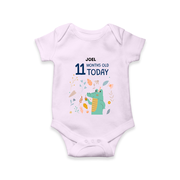 Celebrate The Magic Of Your Baby's Eleventh Month With Our Elegant And Customized Romper For Babies - LILAC - 0 - 3 Months Old (Chest 16")