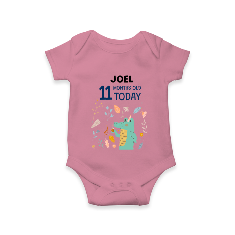 Cute Newborn Romper/Onesie for 11 Month | Custom Name & Style Options - ONION - New Born (Chest 14")