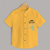 Commemorate your little one's 11th month with a custom Shirt, personalized with their name! - YELLOW - 0 - 6 Months Old (Chest 21")