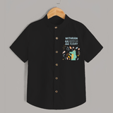 Cute Newborn Shirt for 11 Month | Custom Name & Style Options - BLACK - 0 - 6 Months Old (Chest 23")
