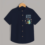 Cute Newborn Shirt for 11 Month | Custom Name & Style Options - NAVY BLUE - 0 - 6 Months Old (Chest 23")