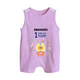 Cute Newborn Romper Suit/ Sleeveless Romper for 1 Year | Custom Name & Style Options - LILAC - 0 - 5 Months Old (Chest 18")