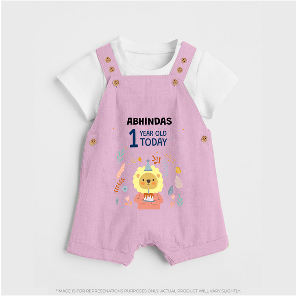 Cute Newborn Dungaree Set for 1 Year | Custom Name & Style Options - BABY PINK - 0 - 5 Months Old (Chest 18")