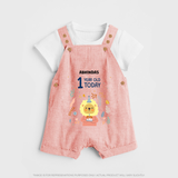 Celebrate The Magic Of Your Baby's First Year Birthday With Our Elegant And Customized Dungaree Set For Babies - PEACH - 0 - 5 Months Old (Chest 18")