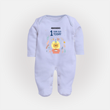 Celebrate The Magic Of Your Baby's First Year Birthday With Our Elegant And Customized Sleep Suit For Babies - BABY BLUE - New Born (Chest 7.5")