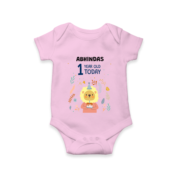 Cute Newborn Romper/Onesie for 1 Year | Custom Name & Style Options - BABY PINK - New Born (Chest 14")