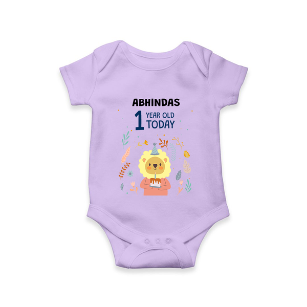 Cute Newborn Romper/Onesie for 1 Year | Custom Name & Style Options - LILAC - New Born (Chest 14")