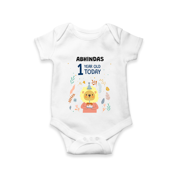 Cute Newborn Romper/Onesie for 1 Year | Custom Name & Style Options - WHITE - New Born (Chest 14")