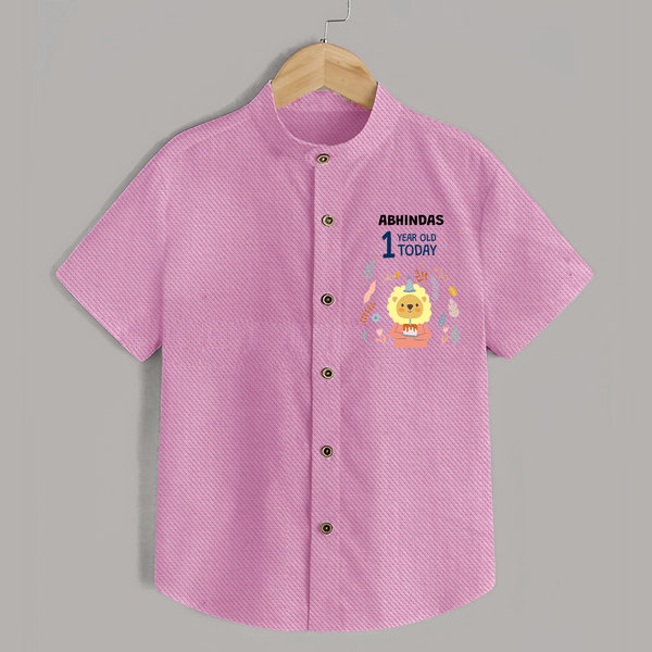 Cute Newborn Shirt for 1 Year | Custom Name & Style Options - BABY PINK - 0 - 6 Months Old (Chest 23")