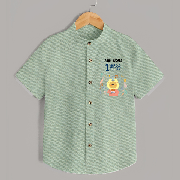 Cute Newborn Shirt for 1 Year | Custom Name & Style Options - MINT GREEN - 0 - 6 Months Old (Chest 23")